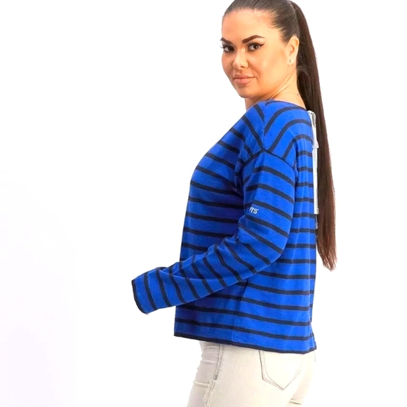 Levi's Women's Cora Cotton Sailor T-Shirt Navy Size Large - Picture 3 of 11